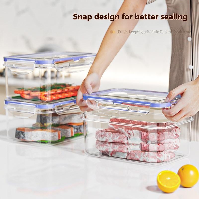 Fresh-keeping Box  for Food-grade Refrigerator Microwave Oven-heated Rectangular Fruit Vegetable Froze Meat Storage Sealed Box