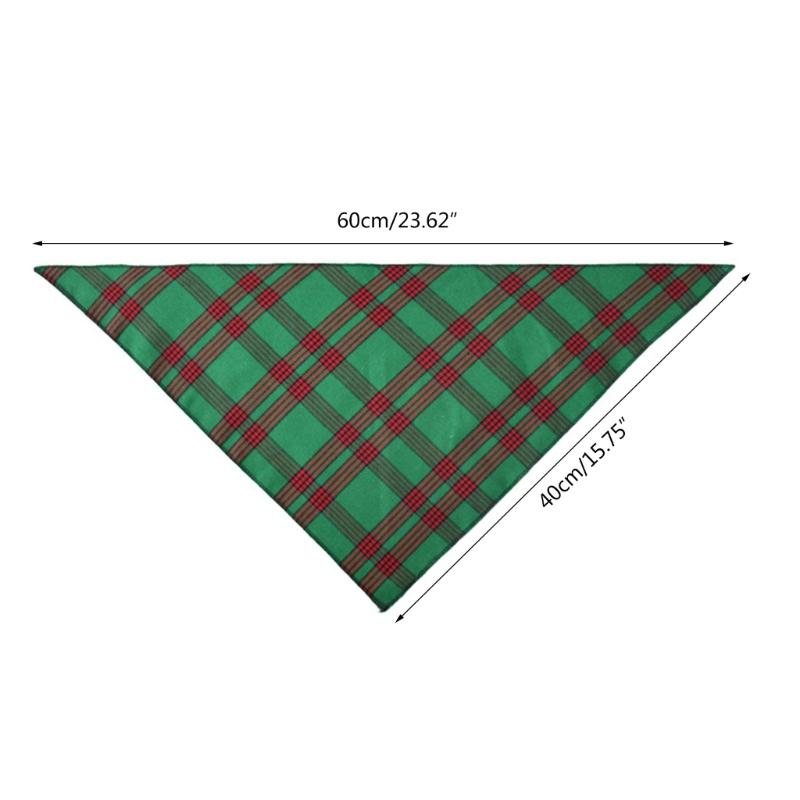 Dogs Checkered Scarf Pet Plaids Neckerchief Holiday Bandana Party Accessories