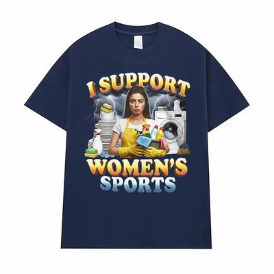 Susțin Sportul Feminin Tricou Adult cu Umor Neportabil Tricouri Grafice cu Meme Amuzante Bărbați Femei Masculin Tricouri din Bumbac
