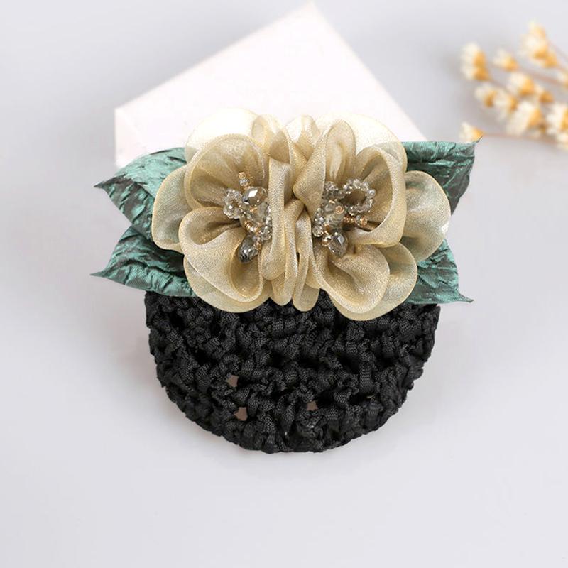 1Pc Flower Hair Clip Women Hair Accessory Durable Silk Gauze Fashion Hair Net Mesh Hairband