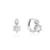 Essence Silver (W) Double Stone Moissanite Earrings Hl4E4B442W9Xxx