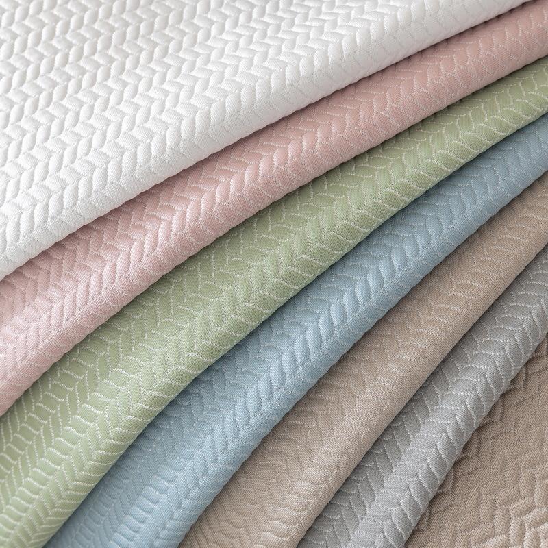 Summer Ice Silk Solid Color Sofa Mat Nonslip Universal Cooling Sofa Cover Living Room Embroidery Label Ear of Wheat Couch Cover