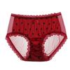 Plus Size Sexy Lace Mesh Seamless Women's Hip-Hugging Triangle Panties - Ice Silk Fat MM 200-300 Jin