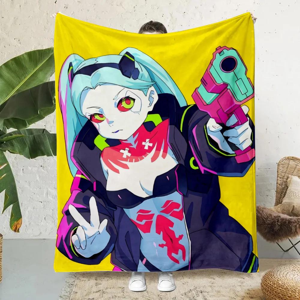 Cute Cartoon Rebecca Printed Picnic Blankets Warm Blanket Soft and Comfortable Blanket C-C-Cyberpunks-Home Travel Birthday Gift