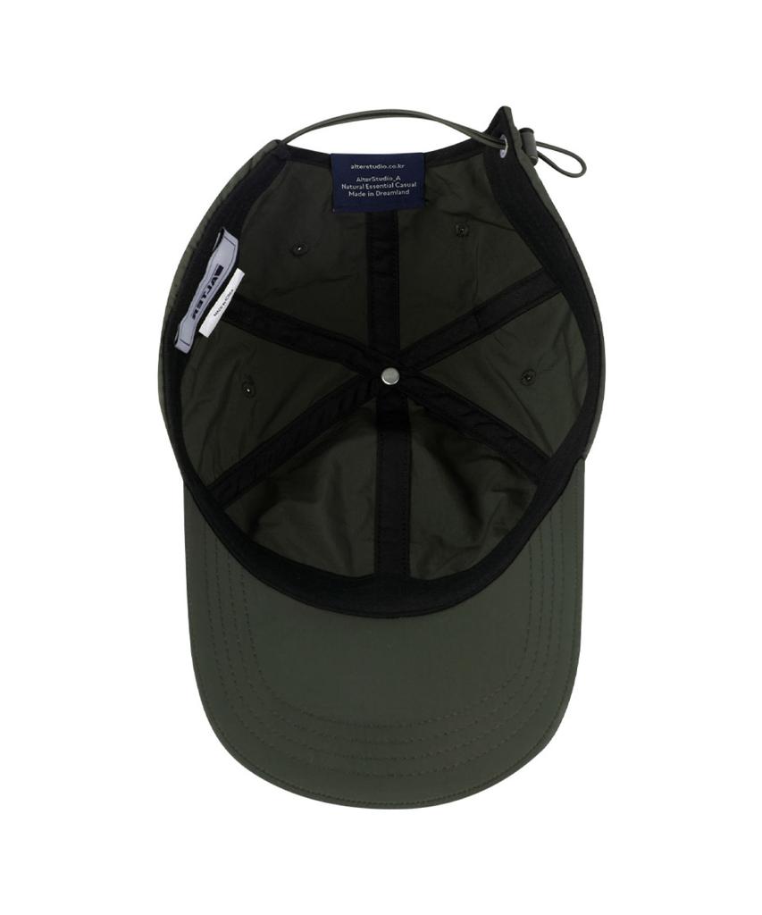 ALTER STUDIO Nylon Neat Logo Ball Cap_Khaki