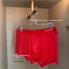 Cuecas Boxer Masculinas Vermelhas Sem Costura Pacote com 3 - Ano da Boa Sorte Modal Cintura Média.