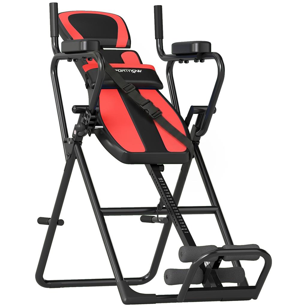 3-in-1 Inversion Bench Inversion Table with 3 Inversion Angles Push-Up & Pull-Up Bars Headrest