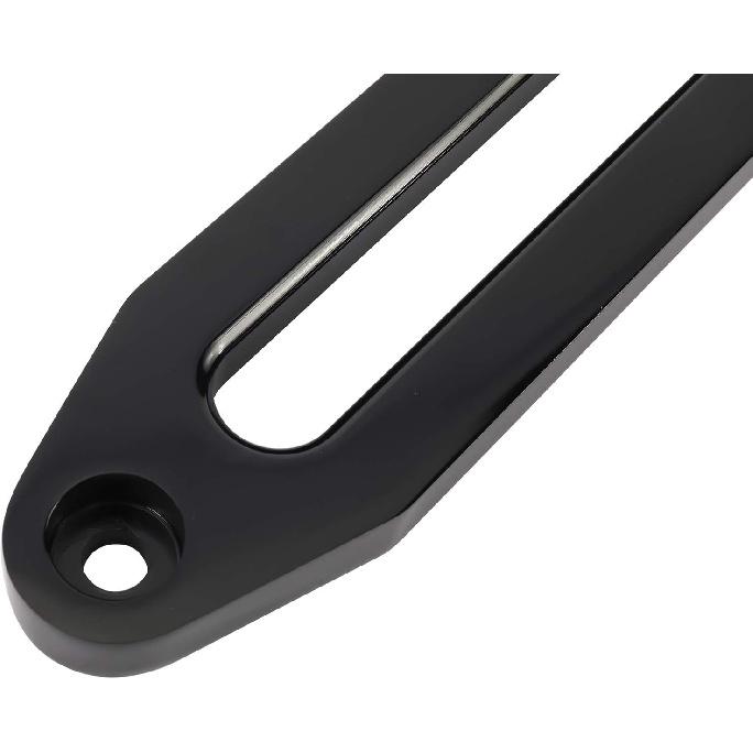 10" Billet Polished Aluminum Hawse Fairlead Load Capacity 8000-15000 LBs With Mounting Hardware For Synthetic Winch Rope (Black, 10")