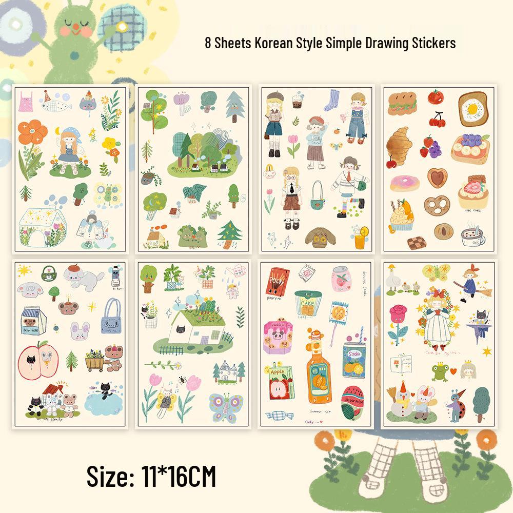 DIY Cute Animal Illustration Stickers for Phone Case - Thousand Layer Collection