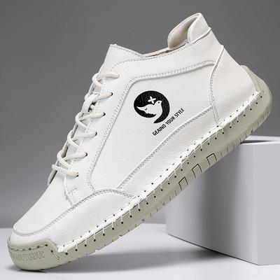 White Leather Sneakers Women Sports Shoes Leather Loafers Shoes for Women Casual Shoes Hand Sewing Driving Shoes Ladies Sneakers