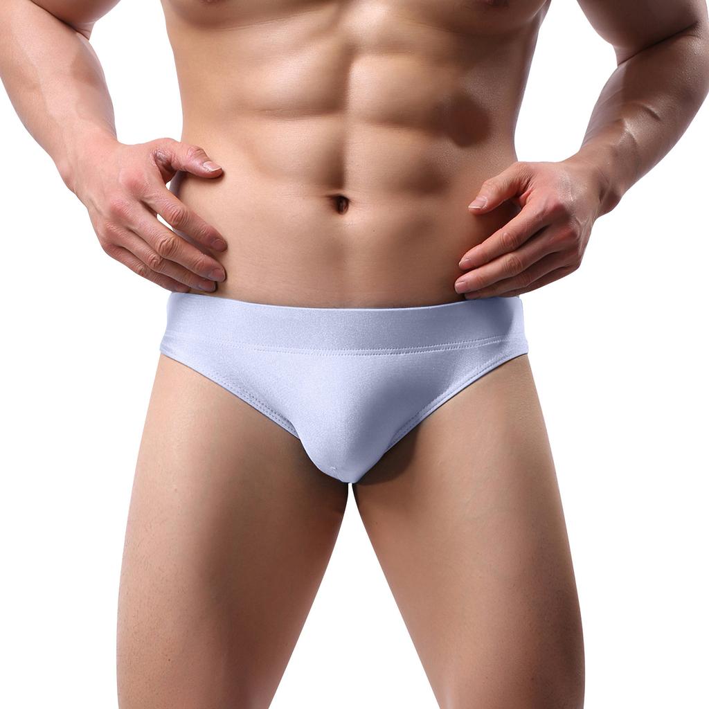 Mens Underwear Pouch Shorts Solid Underpants Breathable Soft Briefs Panties
