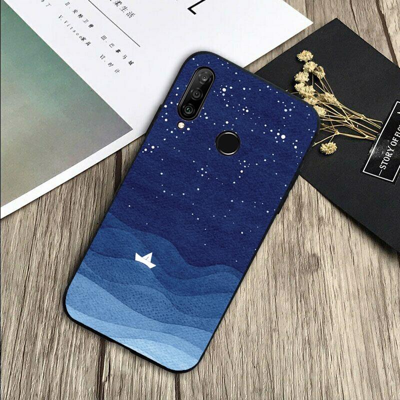 Ocean Waves Sailboat For Huawei Nova 8i 11i 12i 12s 9 10 SE Y60 Y70 Y90 Y72 Y73 Y61 Y91 P60 Pro P30 P40 Lite Case