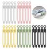 24Pcs Silicone Cable Ties for Bundling Earphone, Phone Charger, Computer Cords, Reusable Cord Organizer Cable Management 6 Color