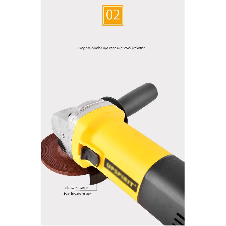 Angle Grinder 1050W 125mm Multifunctional Power Electric Tool 6 Gears Adjustable Cutting Machine Polishing Machine