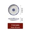 Vintage Ceramic 9-Inch Noodle Serving Plate