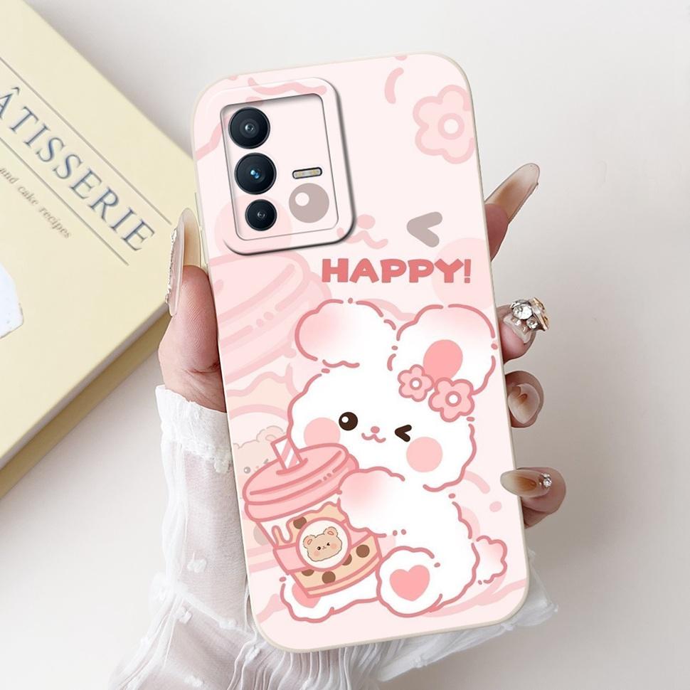 Fashion Panda Cover For Vivo V23 5G Case V2130 V2303 Soft Silicone TPU Fundas Phone Cases For Vivo V 23 V23 5G Back Cover Bumper