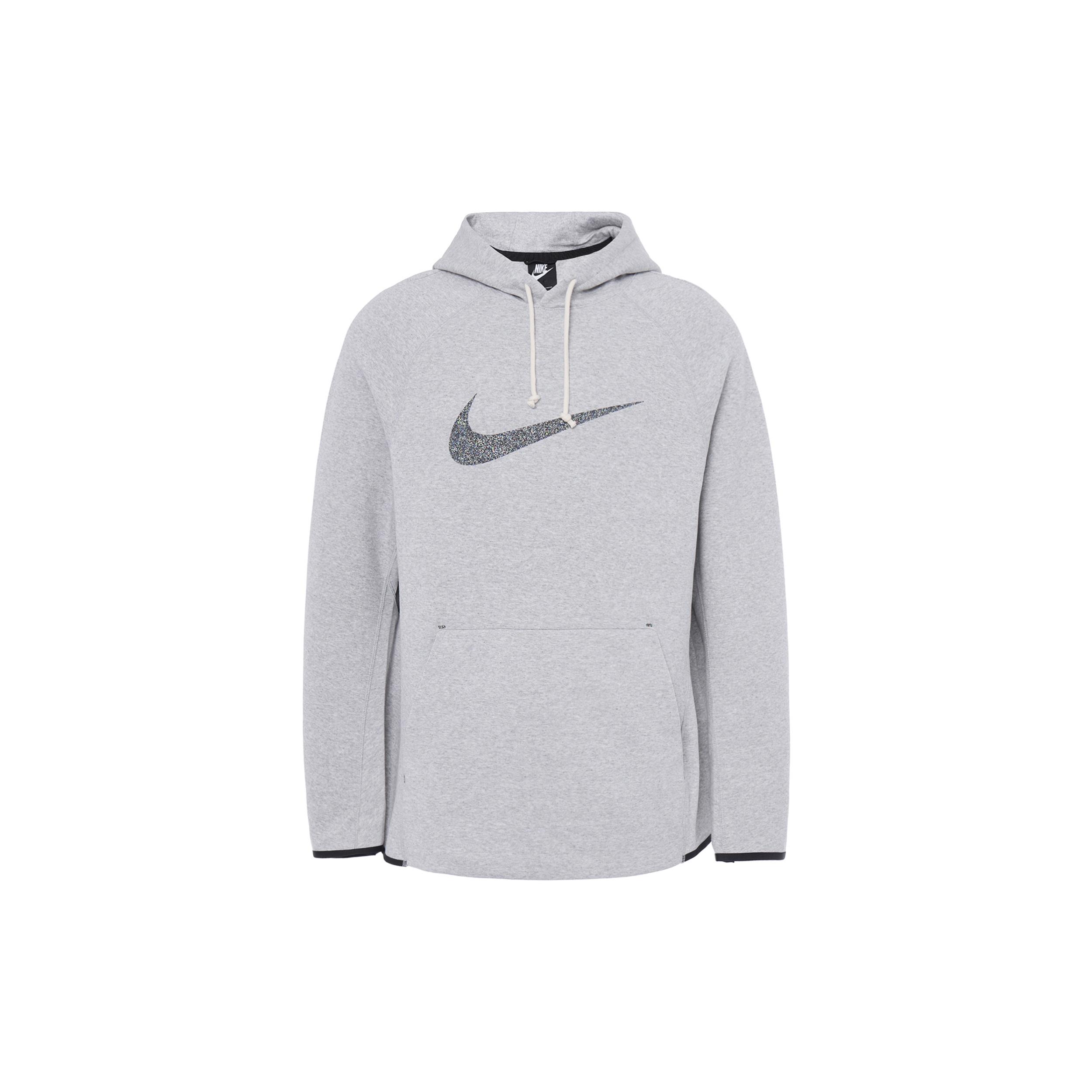 Men s Nike Solid Color Alphabet Logo Printing Hooded Long Sleeves Gray CK2977-902 L