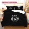 Sporting CP Pattern Bedding Quilt Set  Home Decoration  Gift (1 * duvet cover + 2 * pillowcase  without core)