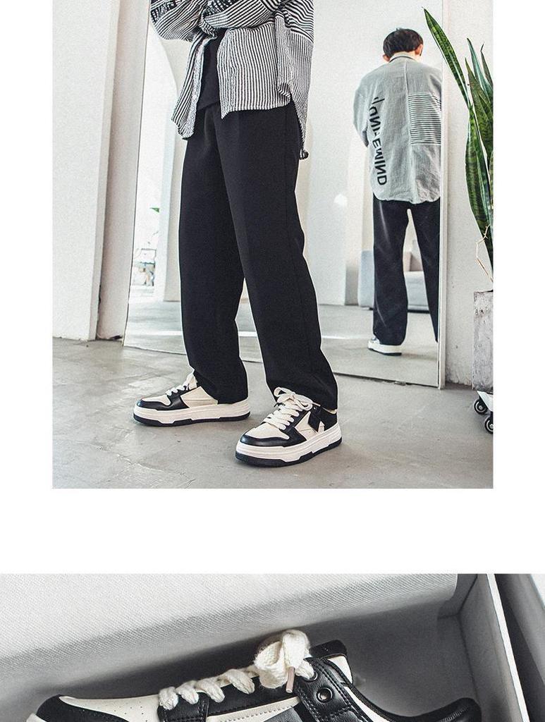 Meiretu 2024 Height-Boosting White Sneakers for Boys - Korean Style Spring Thick-Soled Casual Sports Shoes