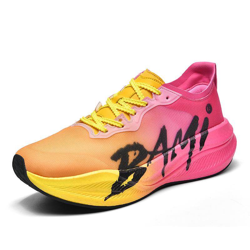 New Youth Running Shoes Men's and Women's Platform Carbon Board Casual Running Shoes Lightweight Sports Shoes One Piece 2025