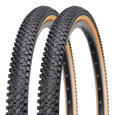 MOHEGIA 24" Mountain Bike Tires (26x1.95 54-559) - Set of 2 - Folding Replacement Bicycle Tires - Skinside