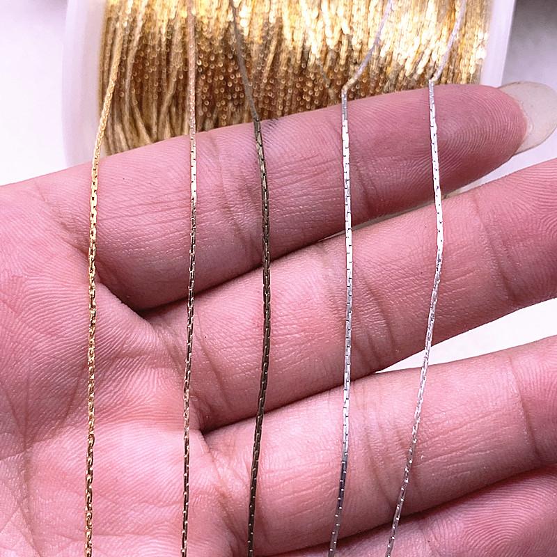 5yards/lot Gold/Bronze Plated Necklace Chain For Jewelry Making Findings DIY Necklace Chains Materials Handmade Supplies