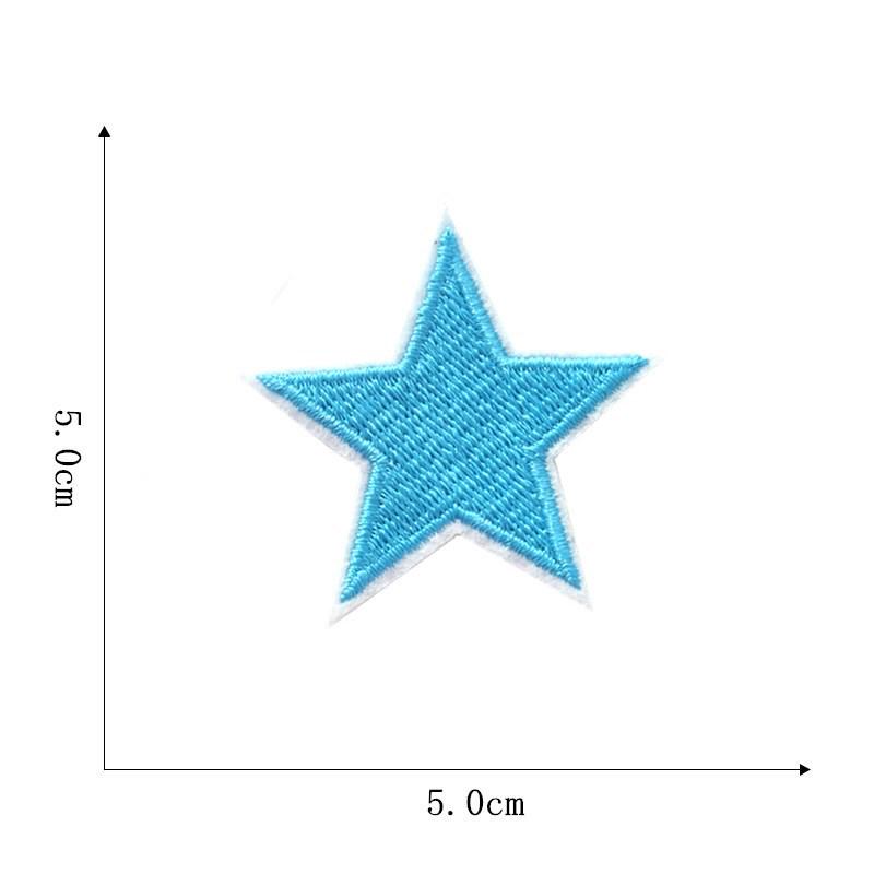 Five-Pointed Star Embroidered Cloth Patch for Clothing