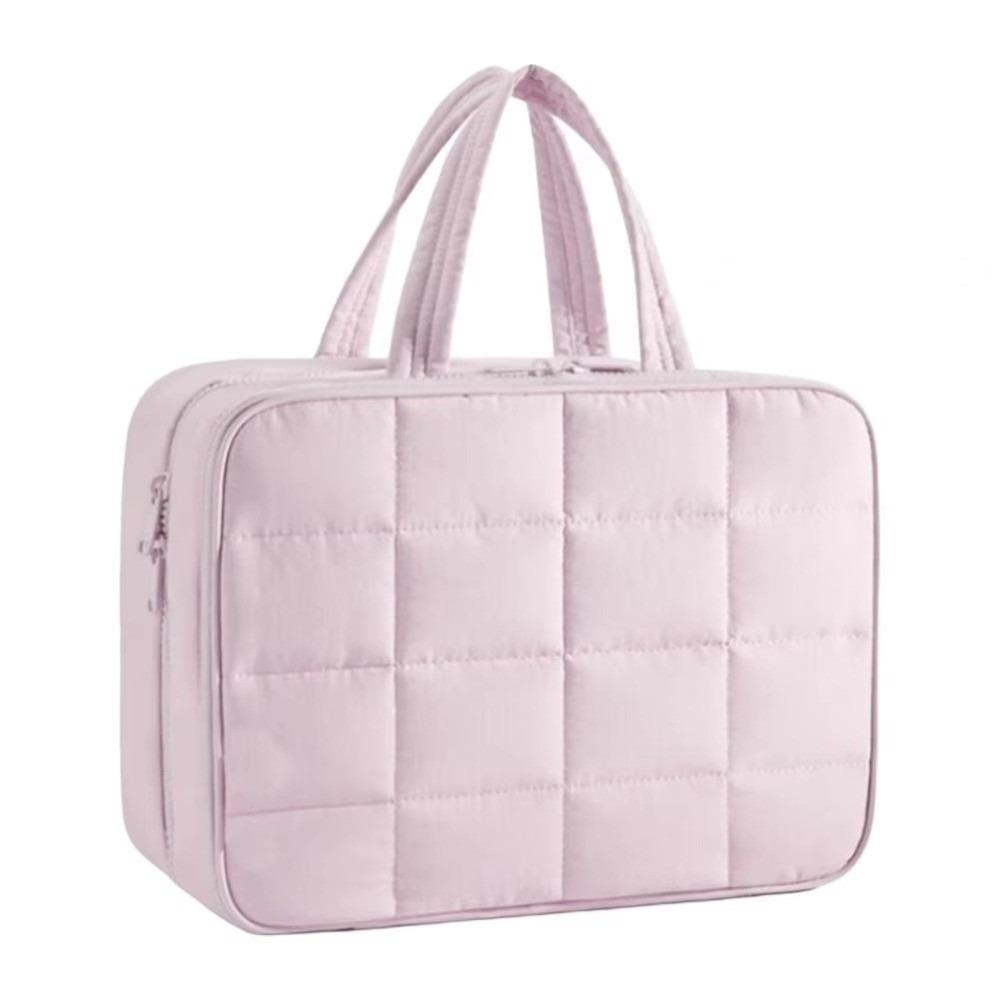 Zipper Closure Travel Toiletry Bag Cloth Women Cosmetic Bag Cosmetic Handbag  Unisex Toiletries