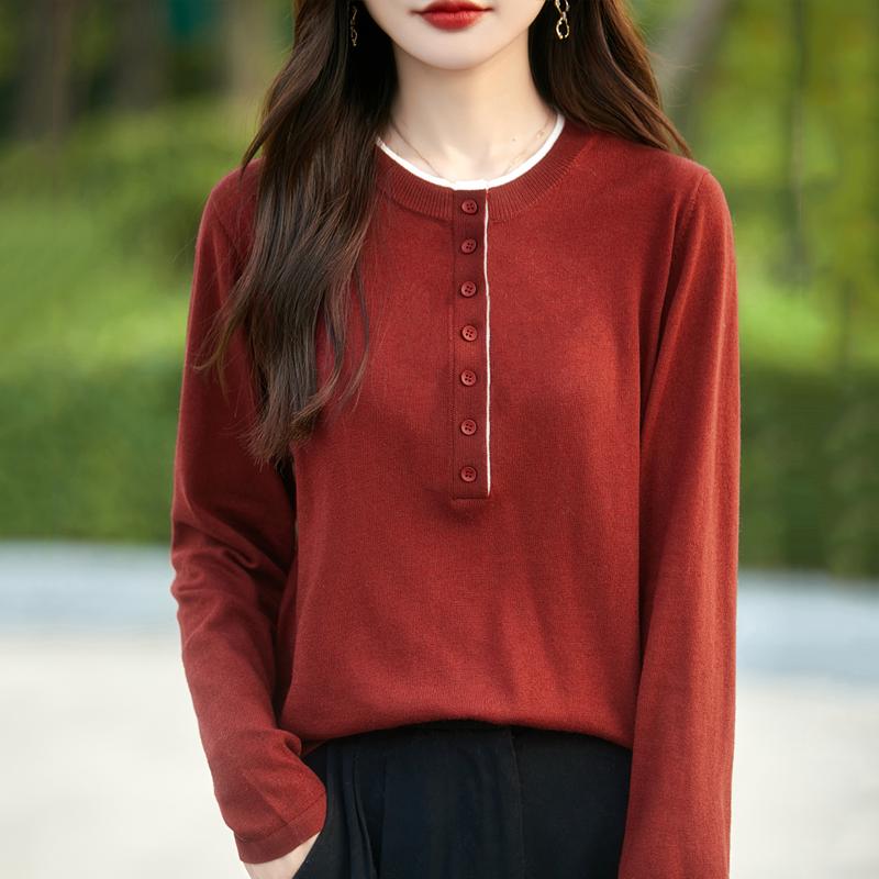 Cashmere genser for kvinner Qinghe cashmere 50 % ull 50 % silke Dame høst og vinter kashmir genser myk og varm