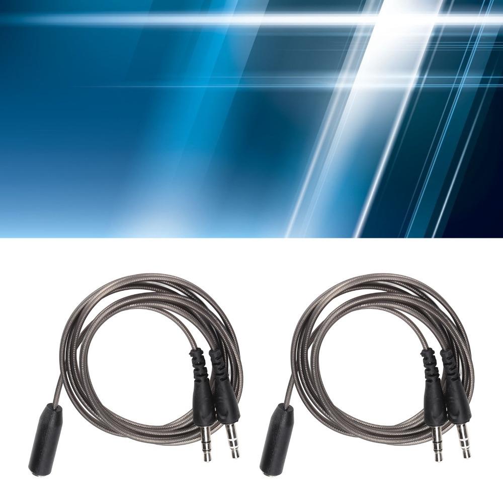 2PCS HiFi Stereo Headphone Splitter Noise Reduction Mic Earphone Splitter  for PC
