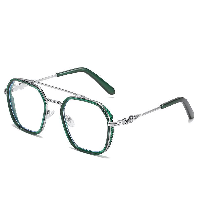 New Polygon Large Frame Plain Glasses Ultra Light Anti Blue-Ray Glasses