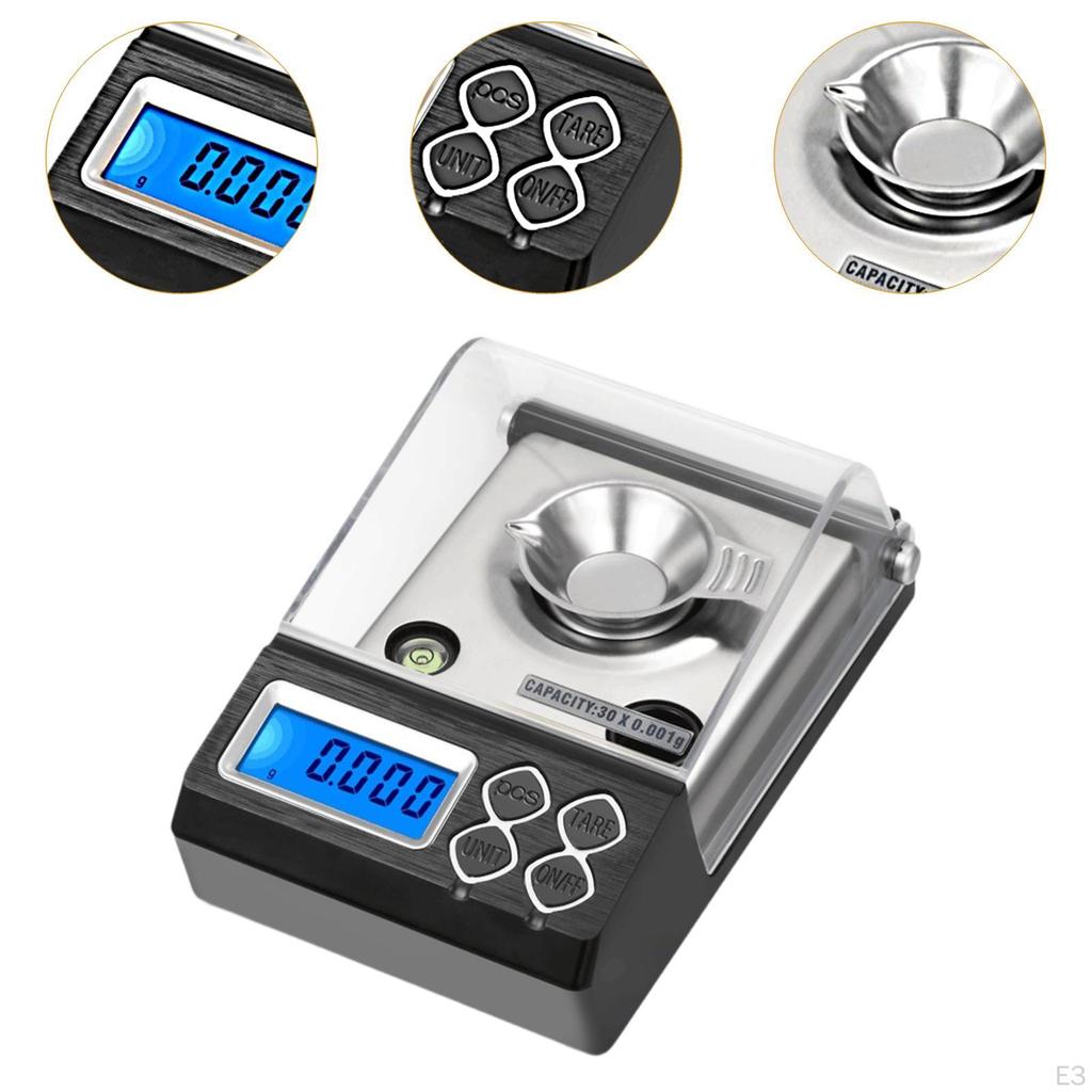 Digital Jewelry Scale Portable Milligram with Storage Pouch Weighing Tools for Home