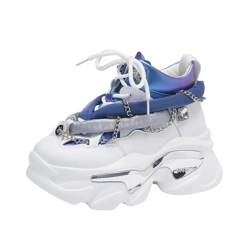 

Толстая подошва повседневные кроссовки мужские туфли на платформе со шнуровкой на плоской подошве мужские кроссовки для ходьбы с увеличенным каблуком брендовые кроссовки дизайнерские лоферы женские 34 белый