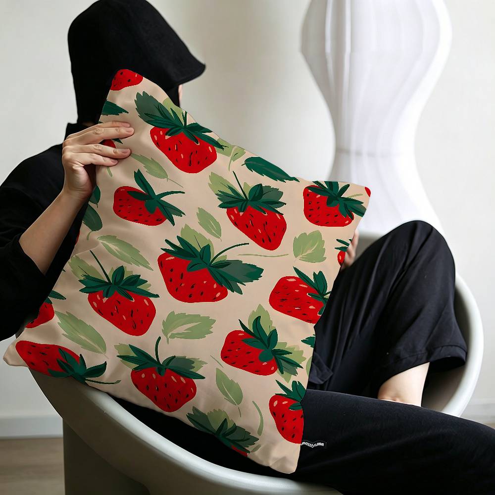 Fashion Strawberry Pillow Gift Home Office Decoration Bedroom Sofa Car Cushion Cover case x