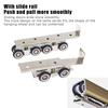 2Pcs Sliding Door Roller Pulley Set 4Wheels 8Wheels Adjustable Rail Track Easy Installation for Room Door