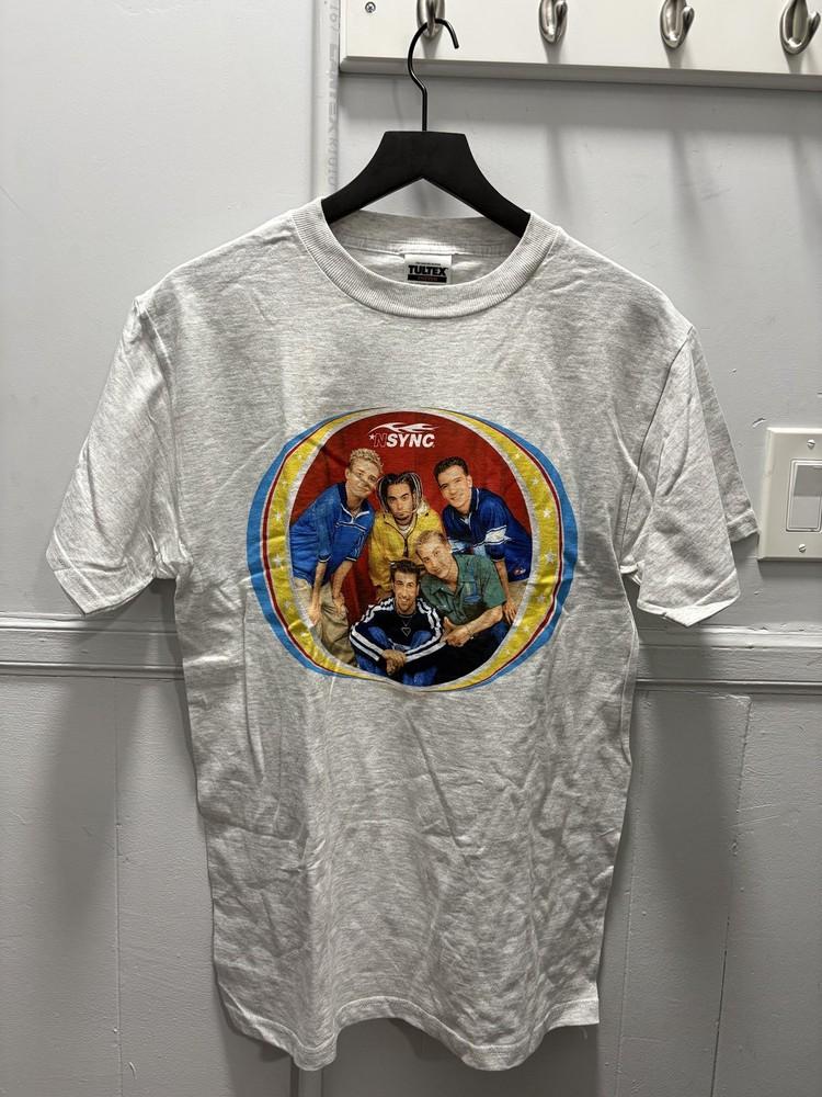

Vintage NSYNC Shirt Mens Medium Gray Tultex Boy Band Graphic Tour Music 90s Unisex T-Shirt L