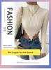 2025 New Style Women's Knitwear: Sexy Long Sleeve Short Sweater