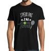 T-shirt - Sorry I Can't - Black - Short Sleeves - Classic Collar - Regular Fit
