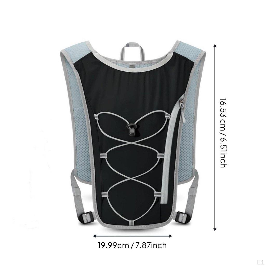 Biking Water Backpack Versatile Elastic Strap Breathable Lightweight Vest for Cyclists,