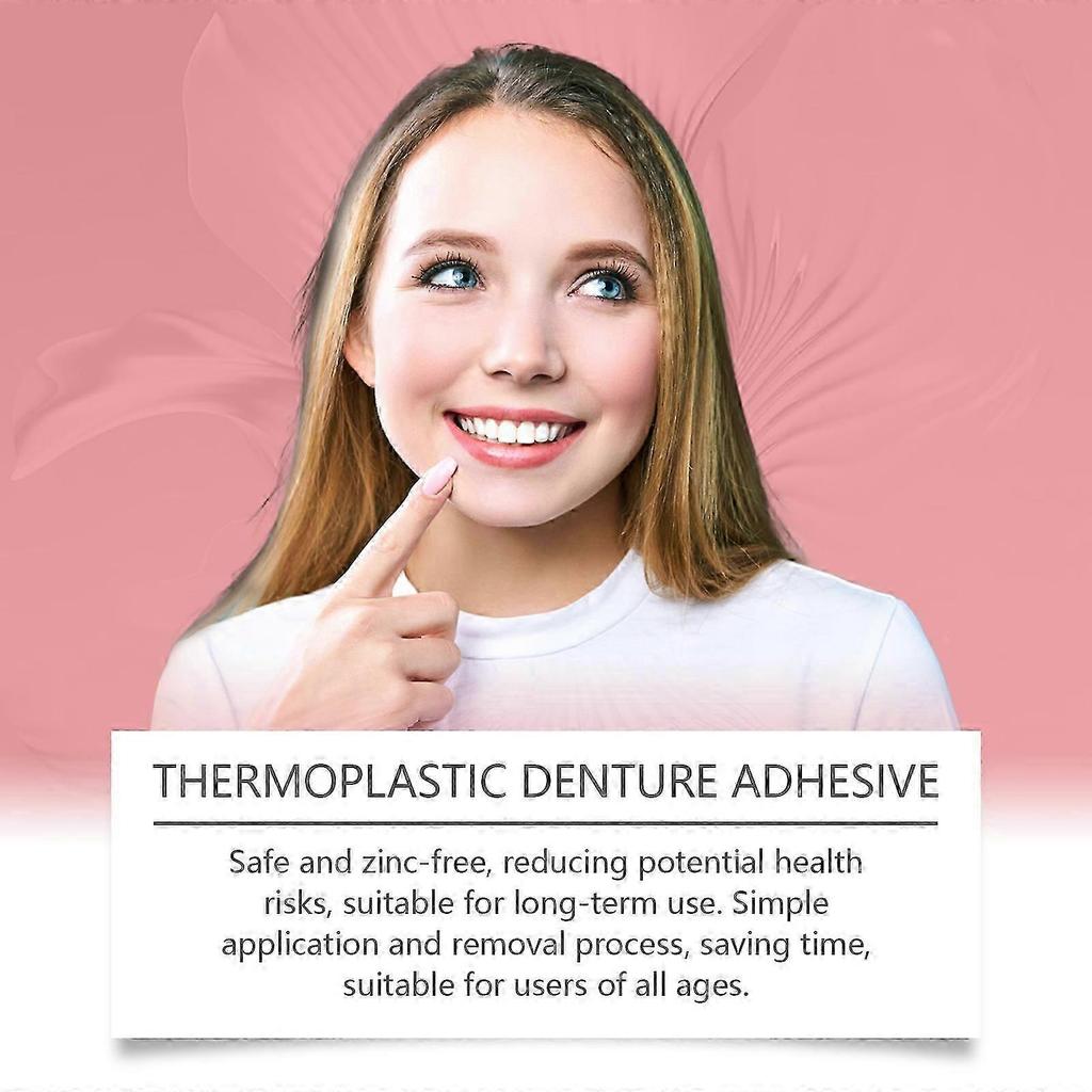Long-Lasting Denture Adhesive - Secure Fit, Comfortable , Natural Look Up to 4 Days, Easy Application, Gentle on Gums, Enhances Smile Confidence