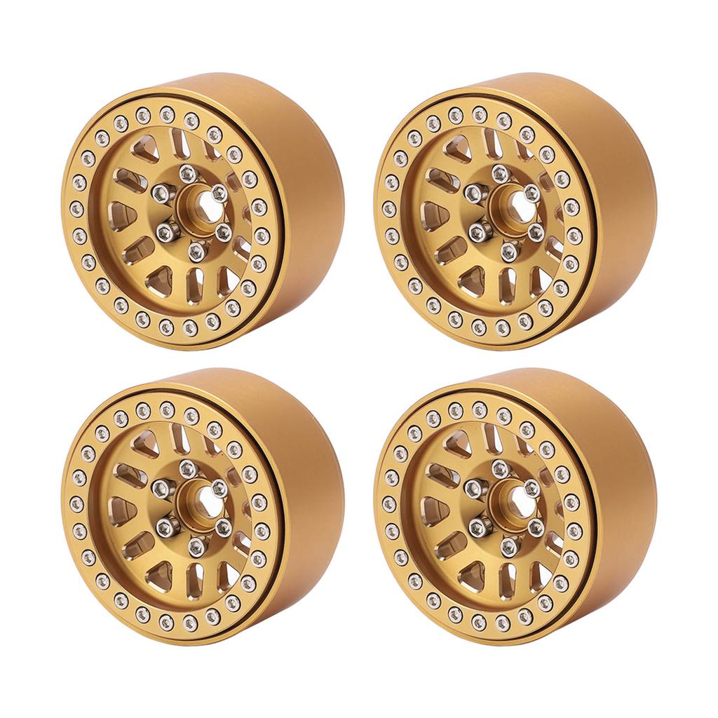 4 Stück Beadlock Felgennabe Messing Schwer 1,9 Zoll für Axial SCX10 90046 AXI03007 D90 D110 TF2 für