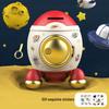 Kids' Cartoon Rocket Piggy Bank - Toy for Boys & Girls