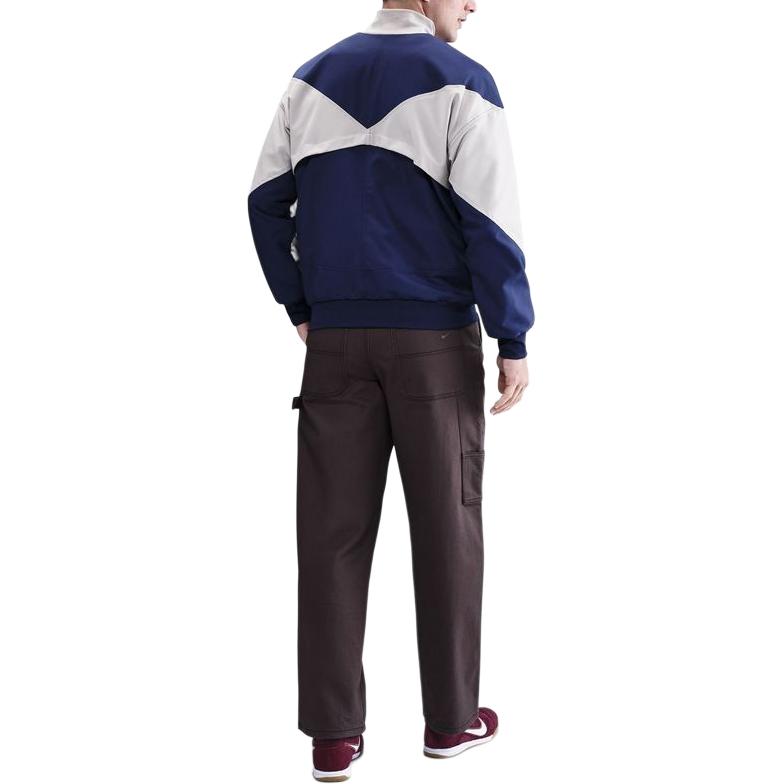 Nike Color Block Logo Stand Collar Long Sleeve Loose Jacket Men Jackets Blue HJ6401-424