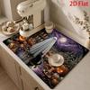 Kitchen Drainage Mat 2D Flat Blueberry Fruit Pattern Pad Super Absorbent Tableware Drying Board Cushion Countertop Rug