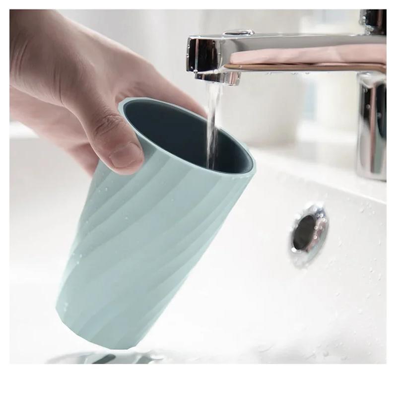 A Double-layer Mouthwash Cup Simple and Durable Face Wash Cup Creative Couple Toothbrush Cup Home Bathroom Accessory