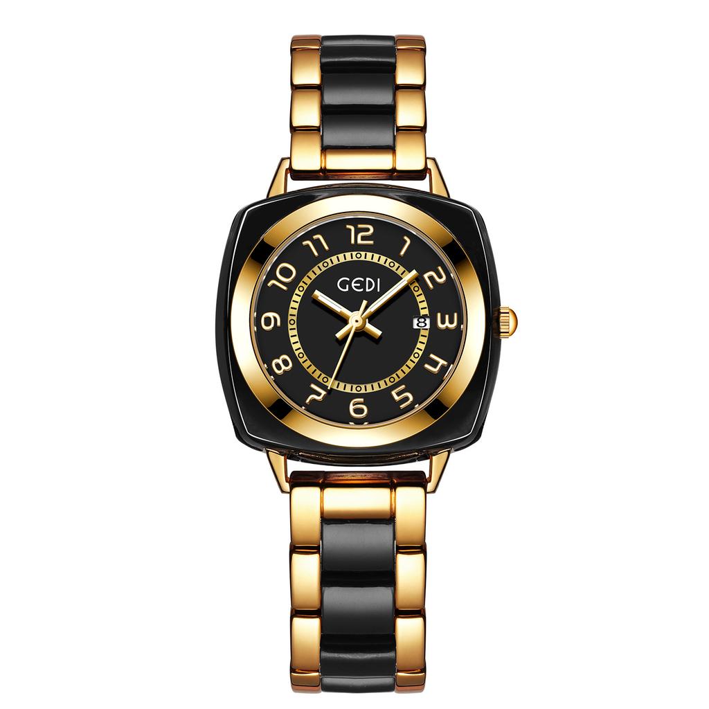 Retro Wine Barrel Simple White Commuter Women'S Watch Niche High Sense Amber Business Style Quartz Watch