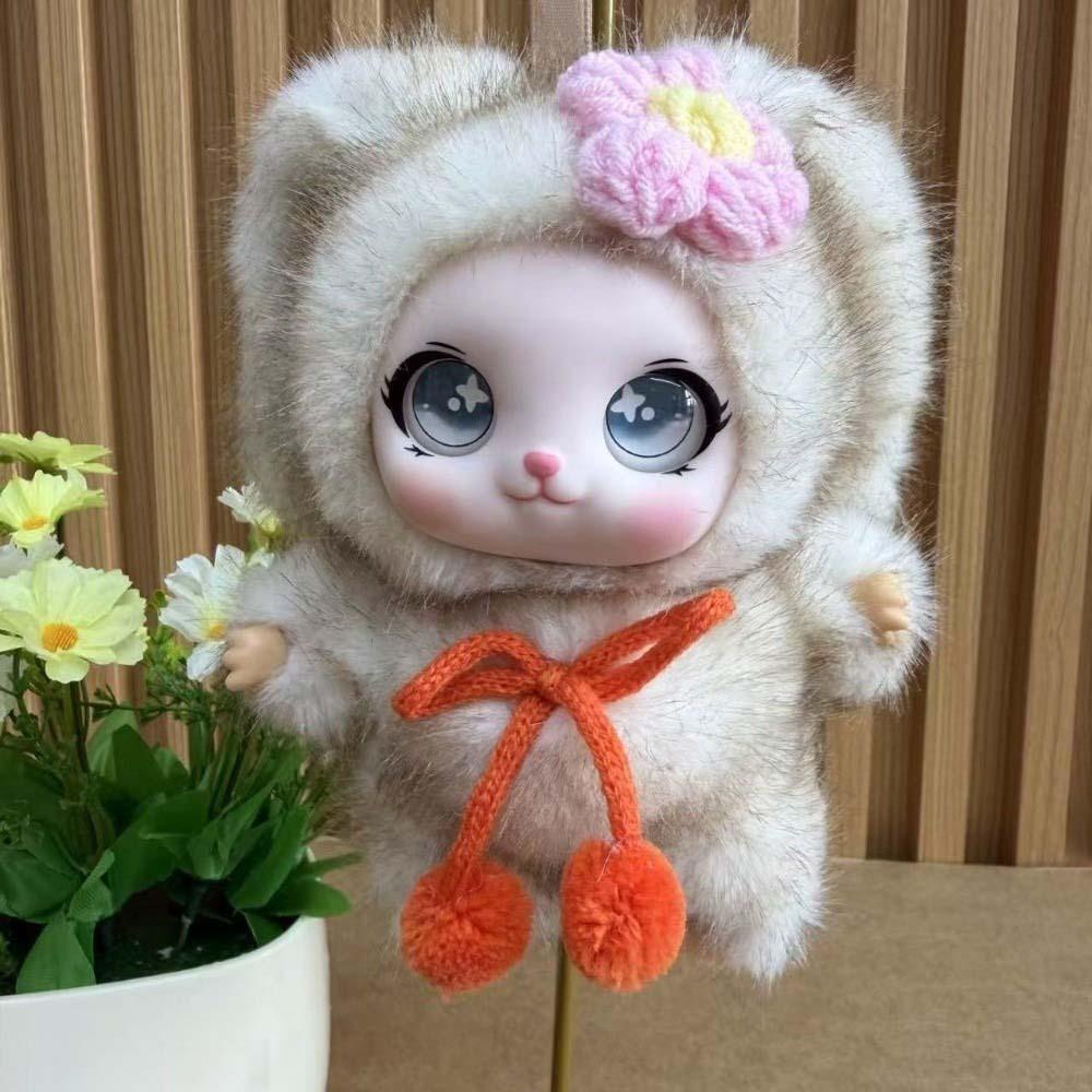 Leopard Print Rabbit Doll Figures Ornaments Bunny Plush Doll Pendant Kids Christmas Gifts