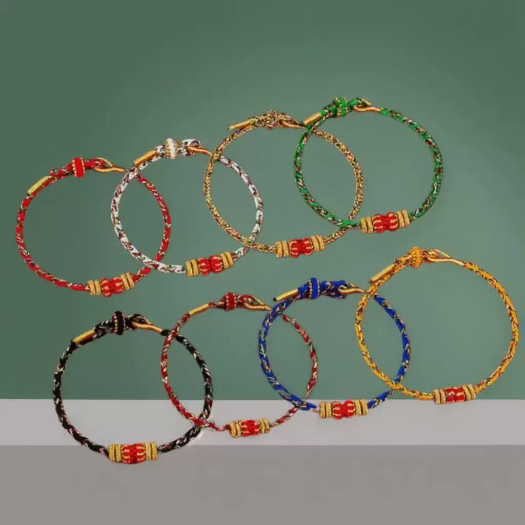 Braided Coloful Rope Lucky Adjustable Bracelet Bangle Women Men Friends Lovers Gift