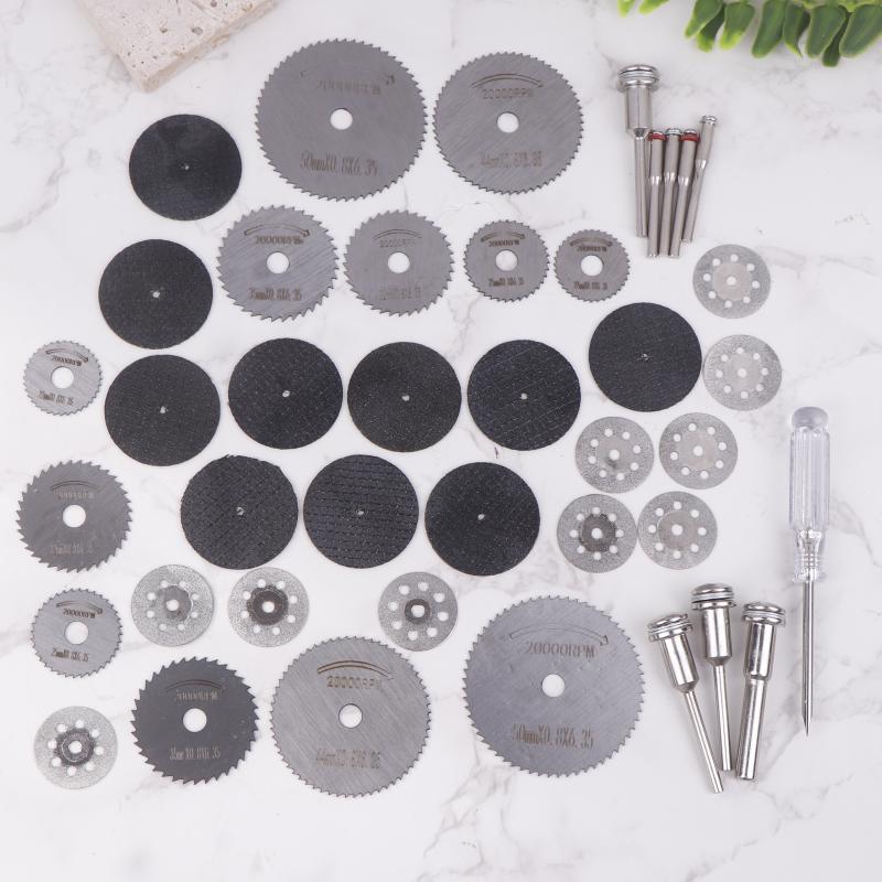 10/31 Pièces Disques de Coupe Diamantés Meuleuse Ponçage Roue de Ponçage Lame de Scie Circulaire Travail du Bois Métal Mini Perceuse Outil Rotatif Accessoires