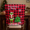 Christmas Chair Back Cover Decoration Creative Printing  Green  Dining Table Home Decoration